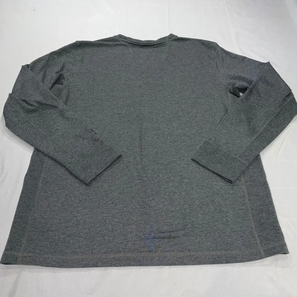 The North Face Mens XL Gray Long Sleeve Crew Neck Shirt A3MG5 FA18 Cotton Blend